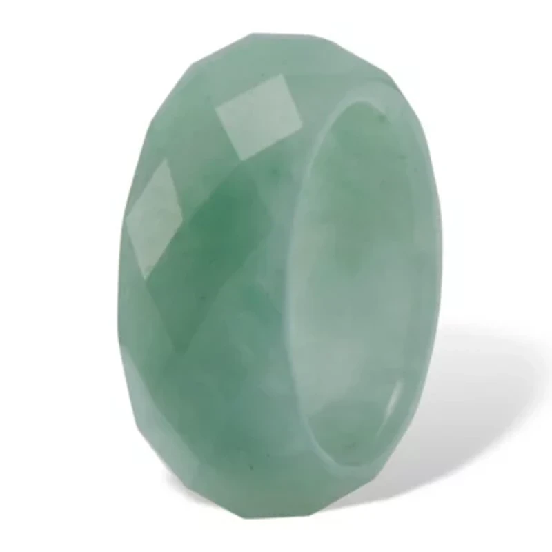 Genuine Green Jade Faceted Band