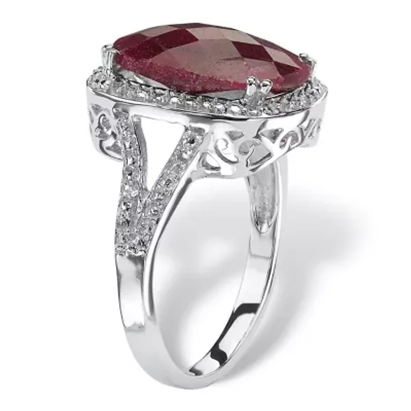 7.25 TCW Genuine Ruby Ring .925 Sterling Silver