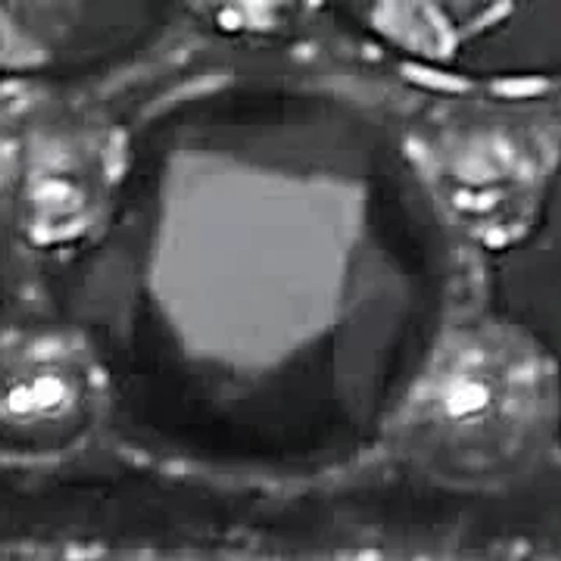 .22 TCW Round Black Spinel and Cubic Zirconia Sterling Silver Engagement Ring