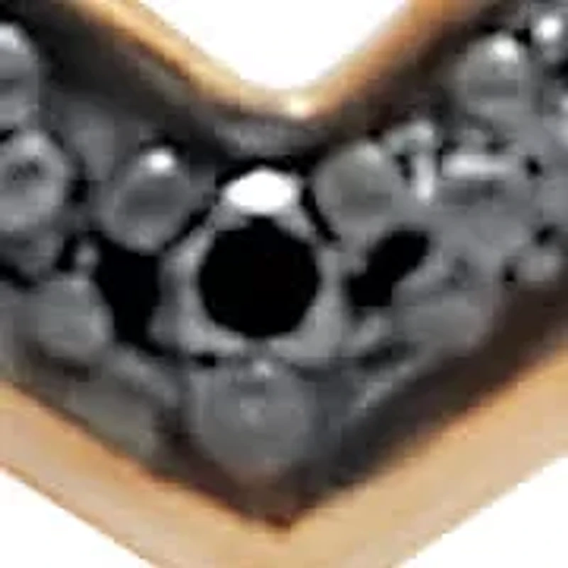 Black Diamond Accent 18K Yellow Gold-Plated Sterling Silver Hearts Promise Ring