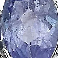 .77 TCW Genuine Purple Tanzanite with Diamond Accent Platinum-plated Silver Ring