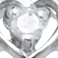 .11 TCW Interchanging Diamond Platinum Over Sterling Silver Heart Ring