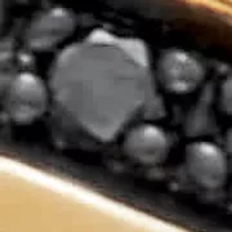 Men's .1 TCW Black Diamond Single-Row Gold Over Silver Ring