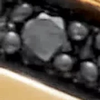 Men's .1 TCW Black Diamond Single-Row Gold Over Silver Ring