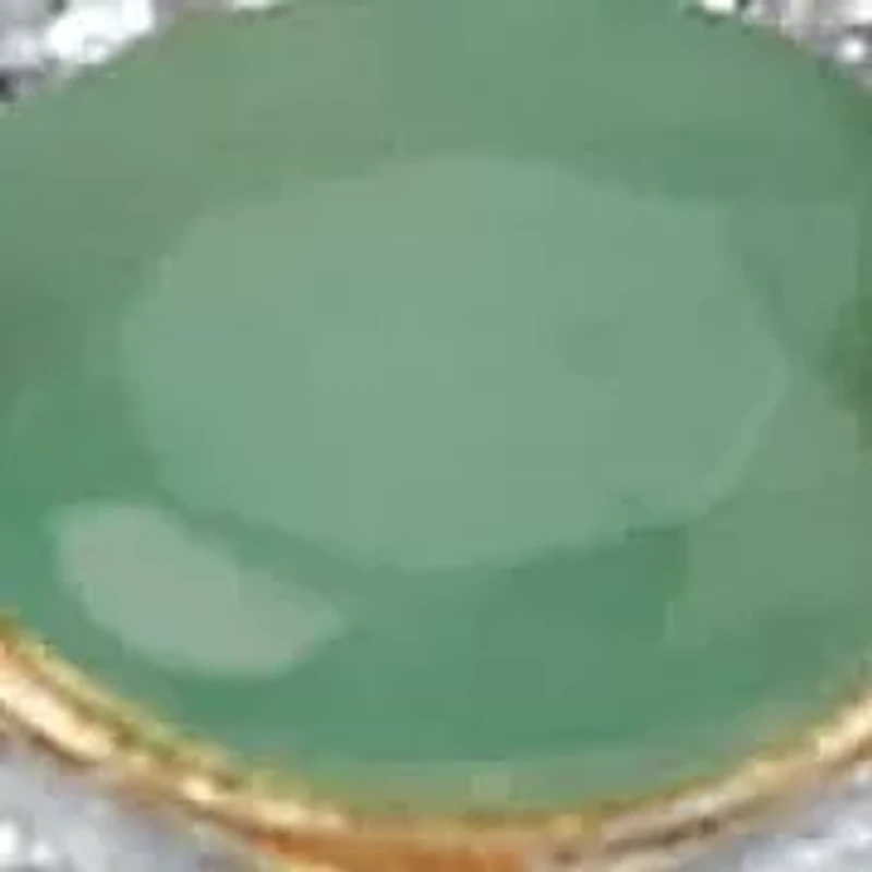 .41 TCW Oval Genuine Emerald Diamond Accent 18k Gold-Plated Sterling Silver Ring