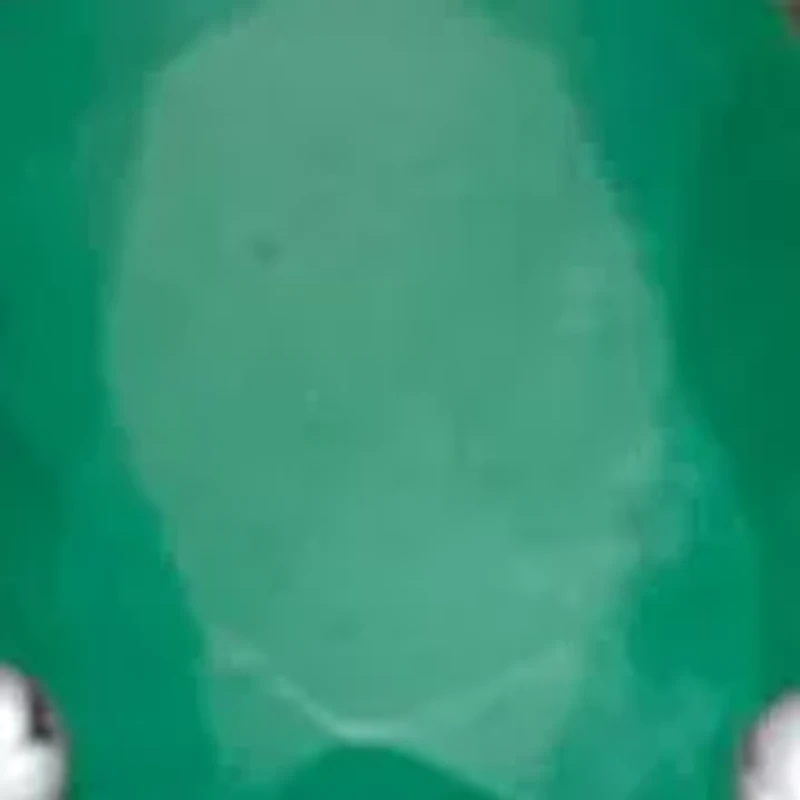 75 TCW Oval Cut Genuine Green Emerald and White Topaz Sterling Silver Ring