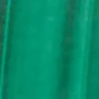 Malachite Emerald Shape Platinum-Plated Cocktail Ring 1-inch