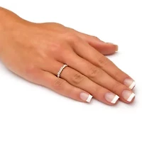 Diamond Accent Solid 10k Gold Multi-Heart Promise Band Ring