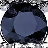 1.06 TCW Round Genuine Blue Sapphire and Diamond Accent 10k White Gold Ring