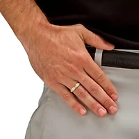 Men's 1/10 TCW Round Diamond 10k Yellow Gold Anniversary Ring Wedding Band