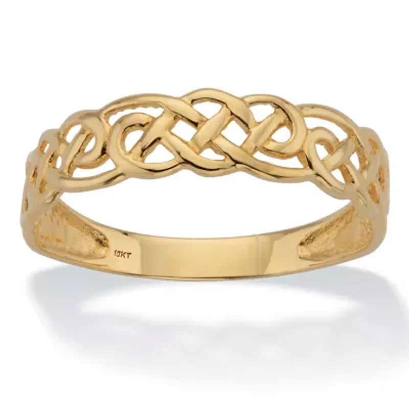 Celtic Weave Solid 10k Yellow Gold Band