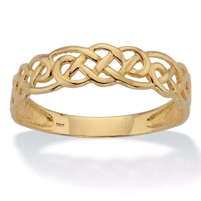 Celtic Weave Solid 10k Yellow Gold Band