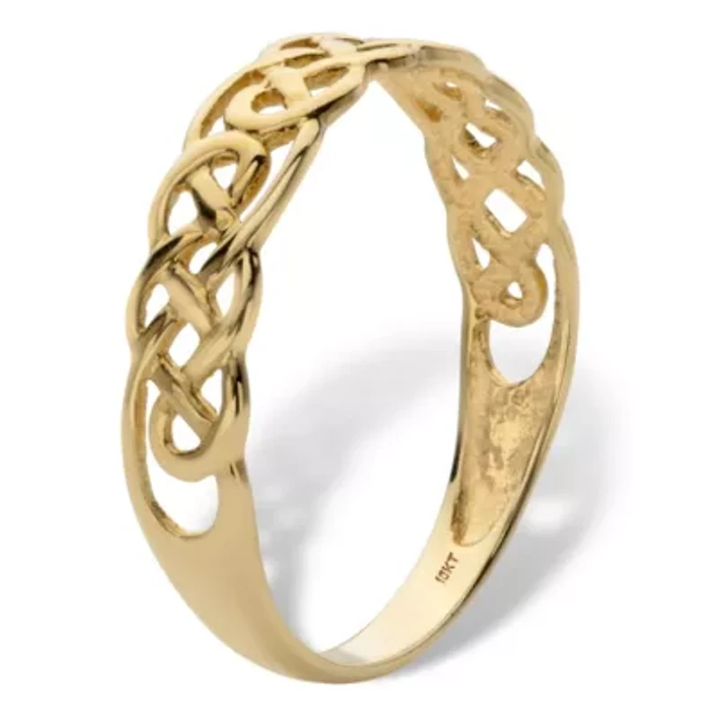 Celtic Weave Solid 10k Yellow Gold Band