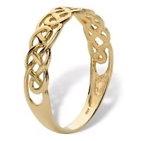 Celtic Weave Solid 10k Yellow Gold Band
