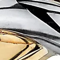 10k Yellow Gold Two-Tone Twist Ring