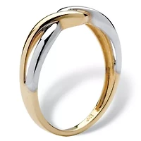 10k Yellow Gold Two-Tone Twist Ring