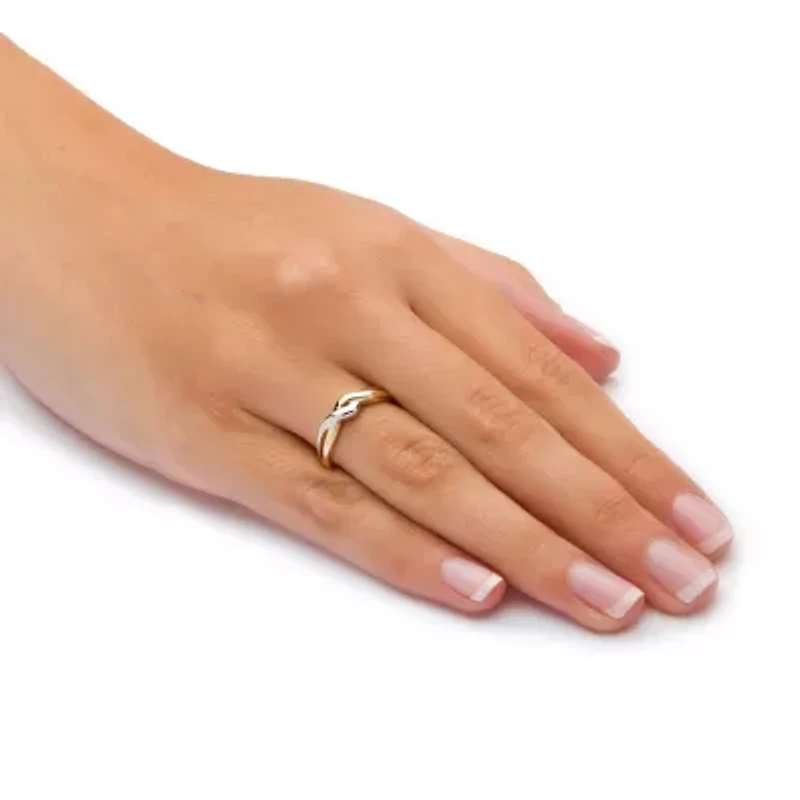10k Yellow Gold Two-Tone Twist Ring