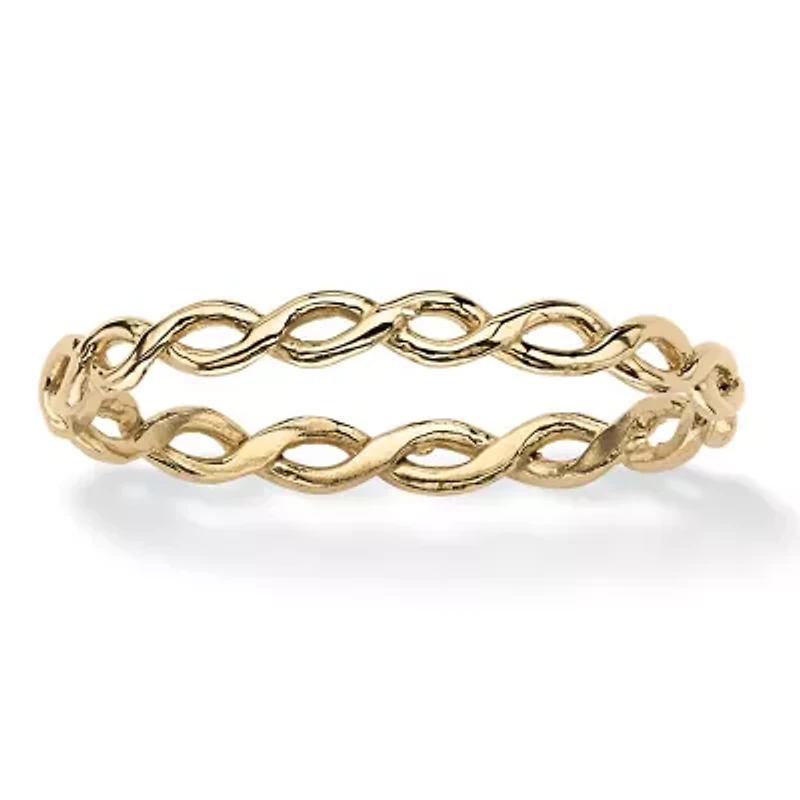 10k Yellow Gold Braided Twist Ring Band