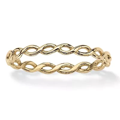 10k Yellow Gold Braided Twist Ring Band