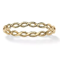 10k Yellow Gold Braided Twist Ring Band