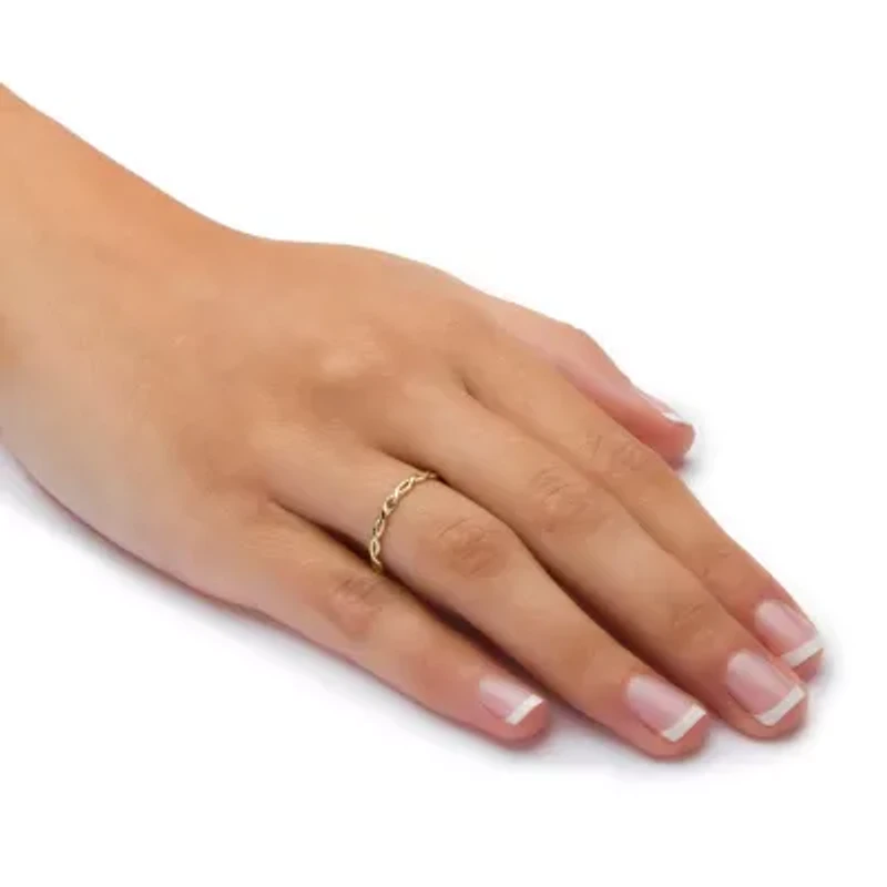 10k Yellow Gold Braided Twist Ring Band