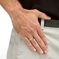 Men's Diamond Accent 18k Gold-plated Sterling Silver Diagonal Wedding Band