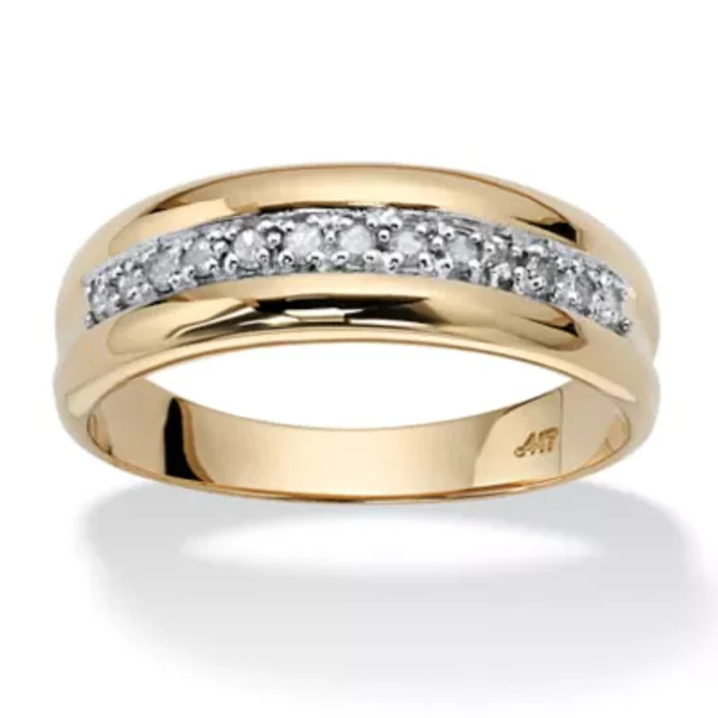 1/5 TCW Round Diamond Wedding Band 10k Gold