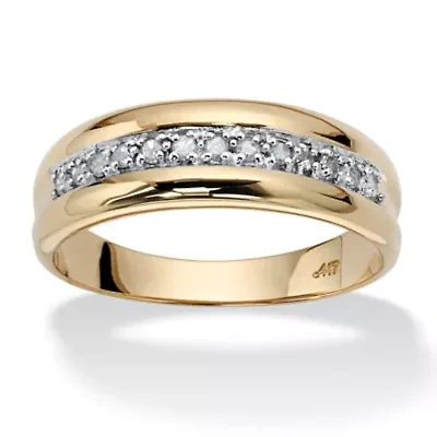 1/5 TCW Round Diamond Wedding Band 10k Gold