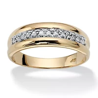 1/5 TCW Round Diamond Wedding Band 10k Gold