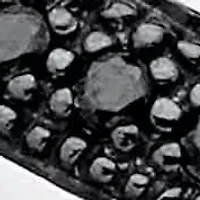 Men's 1/5 TCW Black and White Diamond Ring Platinum-plated Sterling Silver