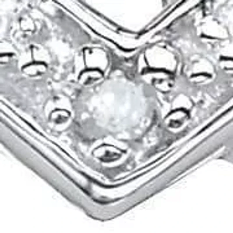 Diamond Accent Interlocking Hearts Ring Platinum-plated Sterling Silver