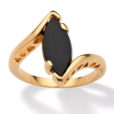 18k Gold Plated Genuine Onyx Ring