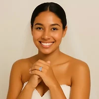 Lab Created 2.60 Cttw Platinum-plated Silver White Sapphire Engagement Ring Set