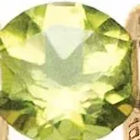 .50 TCW Round Green Peridot and Genuine Jade 10k Yellow Gold Cabochon Ring