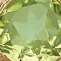 .26 TCW Round Genuine Peridot and Green Jade Ring 10k Gold