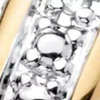 Diamond Accent Dome Ring 14k Gold-plated Sterling Silver