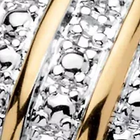 Diamond Accent Dome Ring 14k Gold-plated Sterling Silver