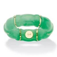 Jade Bamboo Ring 10k Gold