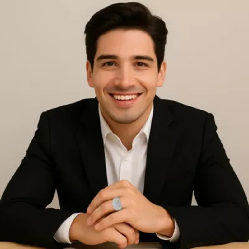 1/10 Cttw Men's Round Diamond 18k Gold-Plated Silver Grid Ring