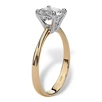 2.50 Cttw. Round Genuine Topaz 10k Yellow Gold Solitaire Bridal Engagement Ring