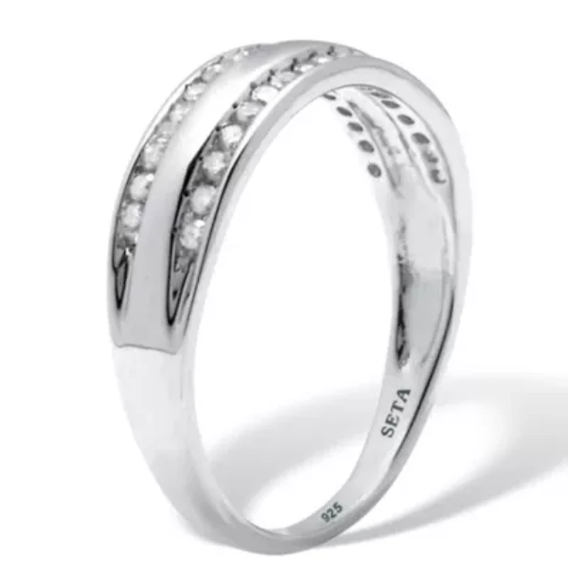 .24 TCW Diamond Sterling Silver Band Ring