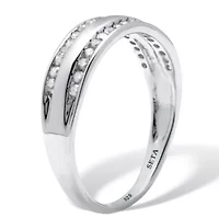 .24 TCW Diamond Sterling Silver Band Ring