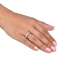 .24 TCW Diamond Sterling Silver Band Ring