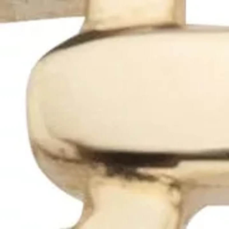 Stackable Paperclip Link Ring 10K Solid Yellow Gold