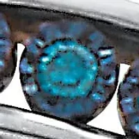 .06 TCW Blue Diamond Sterling Silver Twist Ring