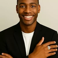 Men's Round Diamond Two-Tone 18k Yellow Gold-plated Sterling Silver Eagle Ring