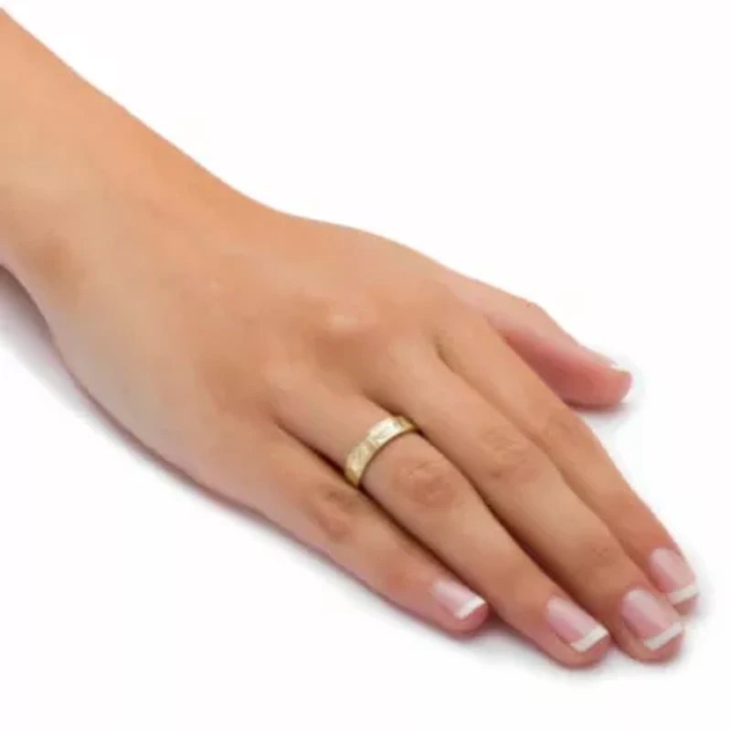 10k Yellow Gold Lucky Symbols "Better an Ounce of Luck" Ring