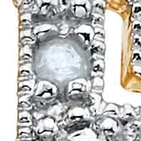 Round Diamond Accent Greek Key Cutout Dome Ring Yellow Gold-Plated