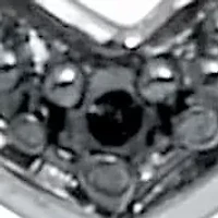 Black and White Diamond Interlocking Hearts Platinum-plated Sterling Silver Ring