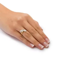 Diamond Accent 18k Gold-plated Sterling Silver Dragonfly Ring